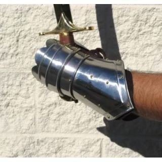 Leather Metal Gauntlet Armor Gloves Costume Medieval