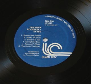 Meek Roosevelt Sykes Inner City 1010 12 Blues LP