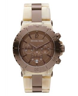 Michael Kors Watch, Womens Chronograph Brown Tone Stainless Steel and