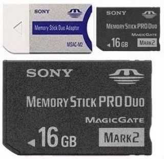 the 16gb memory stick pro duo media gives you maximum storage for hd