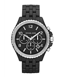 Michael Kors Watch, Womens Chronograph Pilot Black Acetate Bracelet