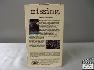 Missing VHS Jack Lemmon Sissy Spacek Melanie Mayron John Shea