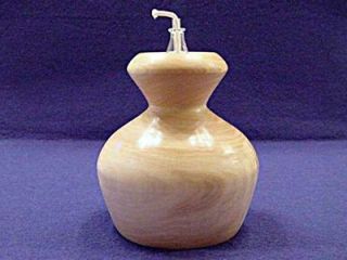Signed Sue McNulty Aspen Natural Wood Oil Lamp Holder Dated 1998 New