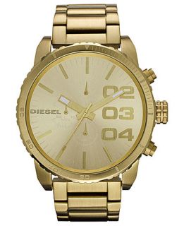 Diesel Watch, Chronograph Gold Tone Stainless Steel Bracelet 51mm