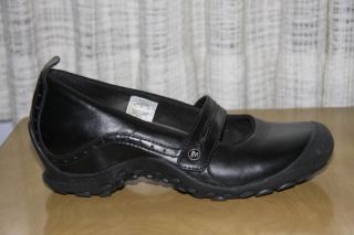 Merrell Cute Black Leather Plaza Bandeau Mary Janes 8 XLNT $90