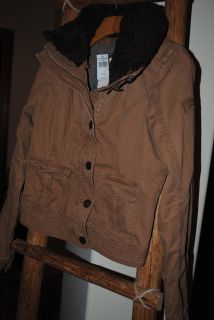 New Abercrombie Fitch Melina Coat Jacket Awesome Brown Medium