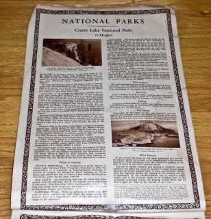 National Parks Calendar 1936 History of The Parks All 12 Month Intact