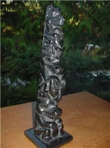 1896 Museum Quality Haida Indian Argillite Totem Pole