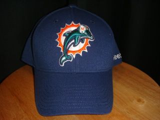 Reebok Miami Dolphins Team Hat Cap Navy