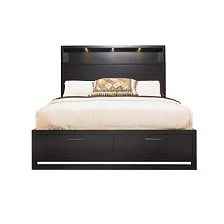 Tahoe Bedroom Furniture, Noir Full 2 Piece Set (Bookcase Headboard and