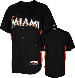 Miami Marlins 2012 Authentic Collection Cool Base Black Batting