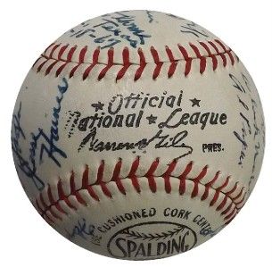 1967 Old Timers Day 24 Signed Official Baseball Jessie Haines Jocko