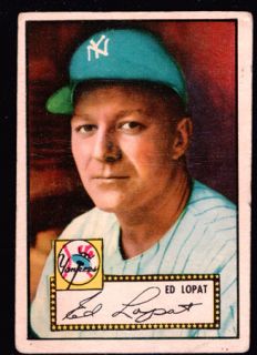 1952 Topps 57 Ed Lopat Yankees Good