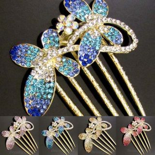 this gorgeous metal hair comb french twist with sparkling austrian