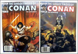 Savage Sword of Conan the Barbarian Issue 146 & 148 1980s Marvel