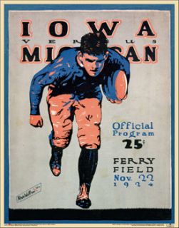 Michigan Wolverines Football 1924 Vintage Poster Print