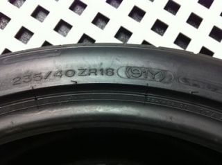 One Michelin Pilot Sport, 235/40/ZR18, Dot 4308, Tread 6/32.