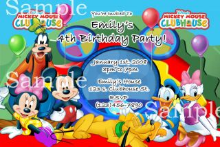 Mickey Mouse Clubhouse Invitation Digital File Only