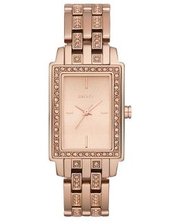 DKNY Watch, Womens Rose Gold Ion Plated Stainless Steel Bracelet