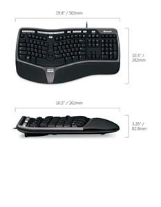 New Microsoft Natural Ergonomic Black Keyboard 4000