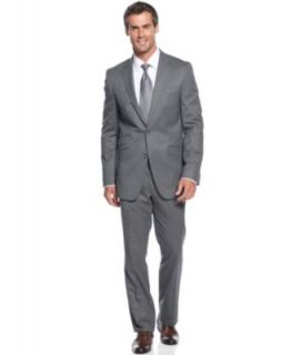 DKNY Suit, Grey Sharkskin Slim Fit   Mens Suits & Suit Separates
