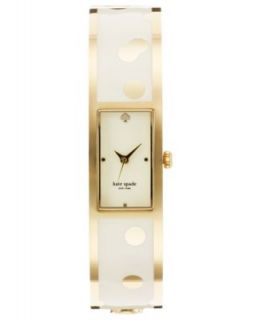 kate spade new york Watch, Womens Carousel White Enamel and Gold tone