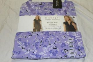 Carol Hochman Midnight Super Soft Pajama 2pc Large Purple New