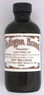Liquid Predator Bait Flint Hills Milligan Brand Bait 4oz