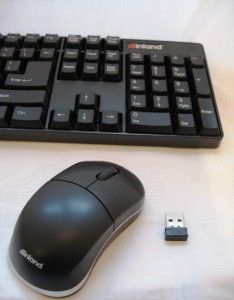 Wireless 2.4 Ghz Spill Resist Keyboard and Mouse Combo w/ micro USB