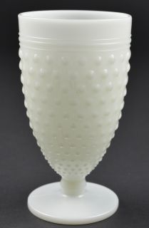 Hocking Hobnail Milk Glass Pattern Ice Tea Glass 6 Tall Collectible