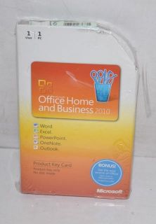 Microsoft Office Home and Business 2010 Product Key Card for 1 User PC