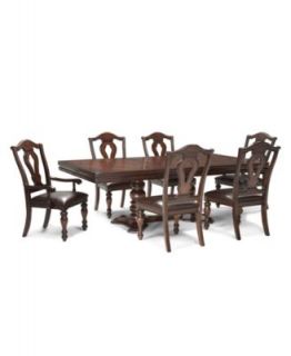 Montecristo Dining Room Furniture, 7 Piece Set (Dining Table, 4 Side