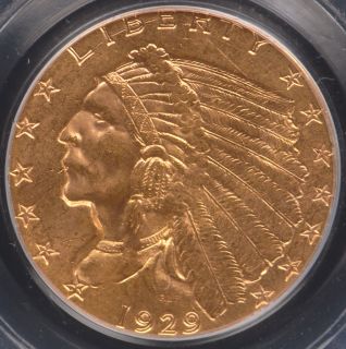 This is a 1929 $2.50 Gold Indian Head Quarter Eagle graded and