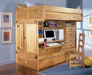 Bunk Bed Bedroom Suite Rustica Twin All in One Youth