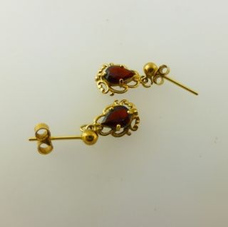 garnet gold earrings millbrook antiques lancs 01995 602099 (5)