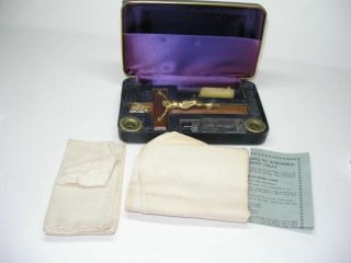 Vintage Catholic Priest Portable Sick Call Last Rites Box Kit