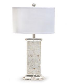Regina Andrew Table Lamp, Crystal Mother of Pearl Column