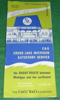 1967 C O Lake Michigan Autoferry Schedule Expo 67