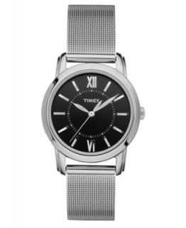 Timex Watch, Womens Silver Tone Mesh Bracelet 18mm T2N743UM   All