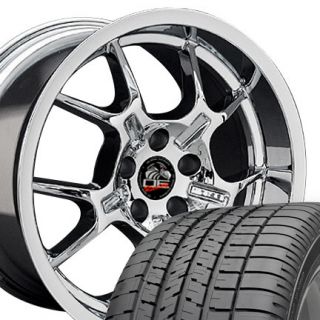 10 Chrome GT4 Style Wheels Goodyear F1 Tires Rims Fit Mustang® 05 Up