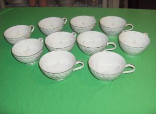10 Vintage Gold Standard China Footed Cups Japan