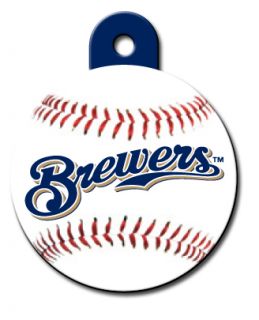 MLB Engraved Milwaukee Brewers Pet ID Tag Fast SSH