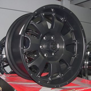 American Racing ATX Vice 6x5 5 Black Teflon Wheels Rims New