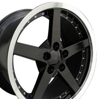 19 Rims Fit Corvette C6 Deep Dish Black Wheel 19x10