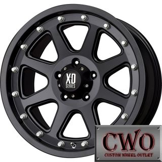 17 Black XD Series Addict Wheels Rims 5x127 5 Lug Jeep Wrangler Chevy