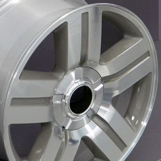 22 Silver Texas Truck Wheels Rims Fit Chevrolet GMC Cadillac Set of 4