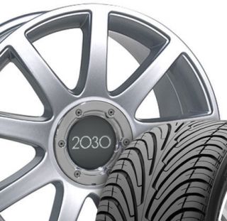 18 Silver RS4 Wheels Set of 4 Rims ZR Tires Fit Audi A4 A6 TT