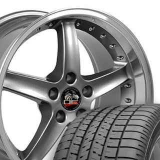 18 9 10 Gunmetal Cobra Style Wheels with Goodyear F1 Rims Fit Mustang