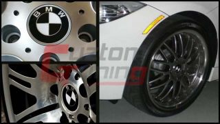 BMW Racing Style Wheel Center Cap Emblem Decal Logo Sticker 68mm 4pcs