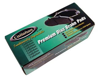 Callahan premium front disk brake pads. Non asbestos semi metallic